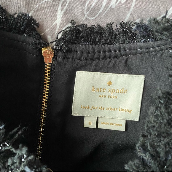 Kate Spade New York Flounce Tweed Dress - size 0 - Picture 4 of 6